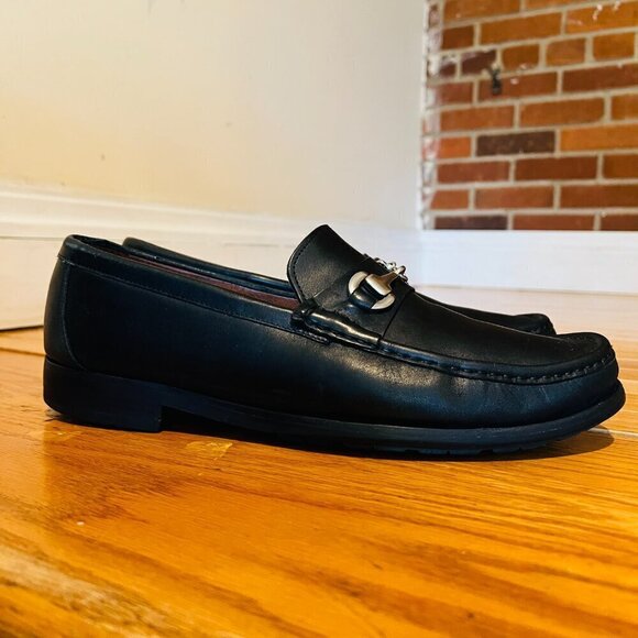 Allen Edmonds Horse Bit Loafers Shoes 11.5 Black Model Arezzo Rubber Soles main image 2